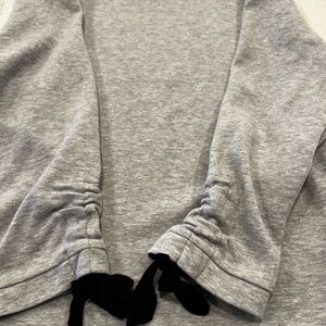 Ann Taylor Sweatshirt with Ruche Tie Sleeves